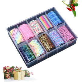 FOMIYES 10roll Leopard Small Floral Nail Art Stickers Easy Application Manicure Accessories for Women for Parties and Creative Nail Designs