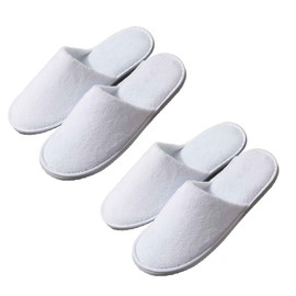 BCHKO 2 Pairs of Hotel Slippers, Disposable Guest, Comfortable and Breathable, Spa Family Guests, Unisex (Thickening)