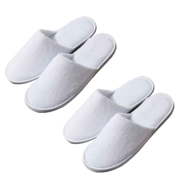 BCHKO 2 Pairs of Hotel Slippers, Disposable Guest, Comfortable and