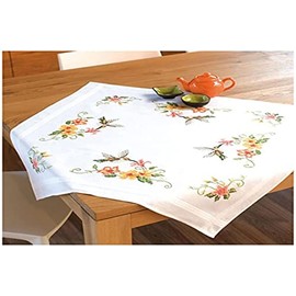 Vervaco Stickpackung/Tischdecke im vorgedruckten/vorgezeichneten Kreuzstich, Natur