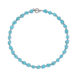 GAVU Women's Turquoise Necklace with Stainless Steel Beads Crystal Stone Chain for Women, Stone, Turquoise