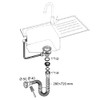 Wirquin 30722044 - Sifone per lavello allungabile diametro: 40-50 mm,