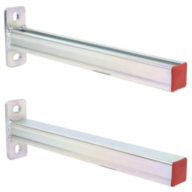 YXGJDP 4 Pack Steel Shelf Bracket,Display Bracket,DIY Projects,Metal Strut Channel,Steel Slotted Bracket,Pipe Support, 12 Inch Long.