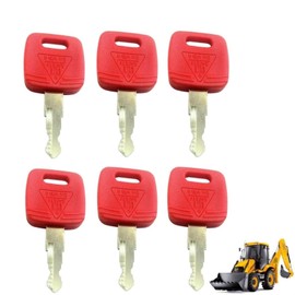 BODYA 6Pcs Ignition Keys Excavator Keys for John Deere Tractors RE183935 Heavy Equipment Spare Key Replacement Keys