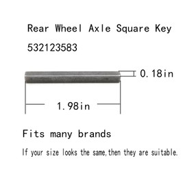 JYCJCF 532123583 123583x Rear Wheel Axle Square Key Compatible with Husqvarna 532123583 Square Key （5 Pack）