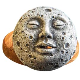 Ksrnsne 1 Piece Incense Burner Moon Face Incense Burner Decoration for Home Decor Incense