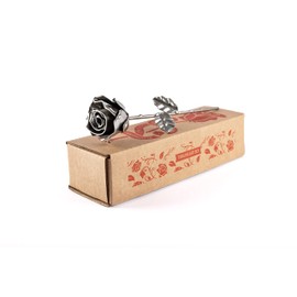 Forging Art Bcn® Hand Forged Eternal Wrought Iron Rose (Silver)