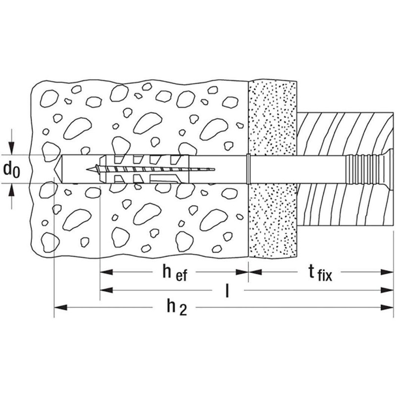 Fischer 508273 Extension Dowel for Tapping N 6 x 40