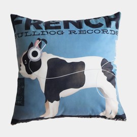 GV DUOKE Bulldog Throw Pillow Cover 18x18 inch Square Cushion Pillowcase Dog Puppy Decorative Pillowcase for Bedroom Living Room Couch Sofa Gifts for Holiday for Bulldog Owners for Dog Lover