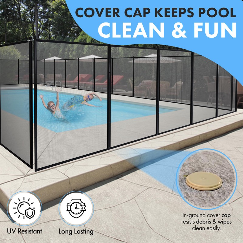 Tan Fence Caps – 25 Pack of 1-Inch Pool Fence