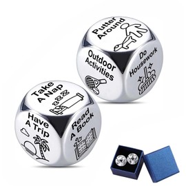 2 PCS Date Night Dice Retirement Gifts for Women Men 2024 Happy Funny Retirement Dice Gifts for Men Dad Husband Gag Gifts for Retired Friends Coworker Retired Gifts