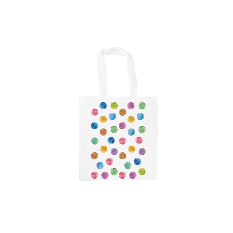 Purely Home Polka Dots Tote Bag - Multicoloured Spotty Art