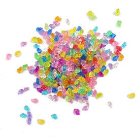 JCBIZ 1000pcs Fake Crushed Ice Rocks Decorative Plastic Ice Cubes Ice Blocks Vase Fillers for Home Party Wedding Decorations (Mixed Color)