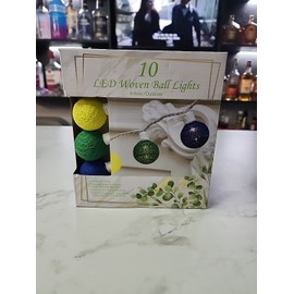 Decor LED Woven Ball Lights Home Decor Indoor/Outdoor  White