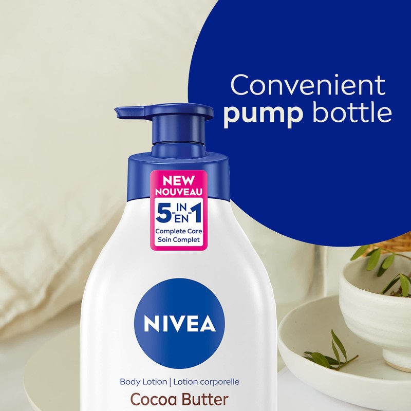 NIVEA Cocoa Butter 48H Deep Moisture Body Lotion for Dry