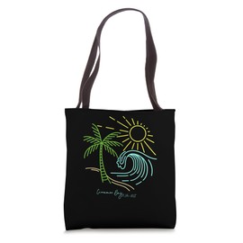 Cinnamon Bay St. John USVI Bright Simple Minimal Line Art Tote Bag