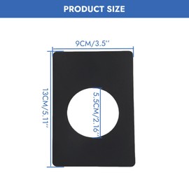 Matte Black Door Knob Reinforcement Plate 2 PCS – Stainless Steel Heavy Duty Backplate for Door Handle, Lever & Deadbolt Repair | Fixing Cover Filler Repair Kit for Lock Hole Reinforcement