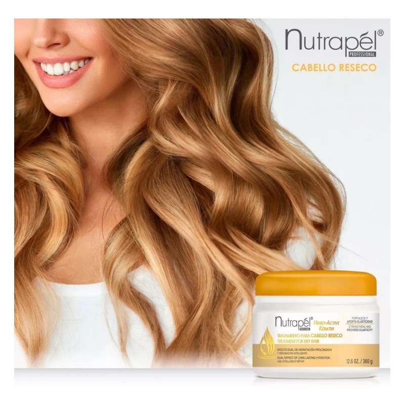Nutrapel Tratamiento Reparación Cabello Reseco 360gr 2piezas