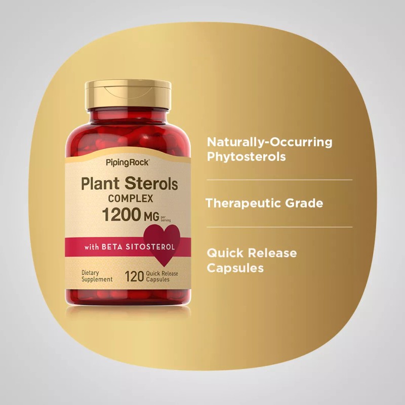 Piping Rock Plant Sterols | 1200mg | 120 Capsules |