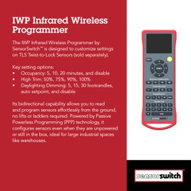 SensorSwitch Infrared Wireless Programmer, Wireless Remote Control for Twist-to-Lock Motion Sensor for Lithonia Lighting Compact Pro Family Luminaires, Includes Protective Cover (IWP)