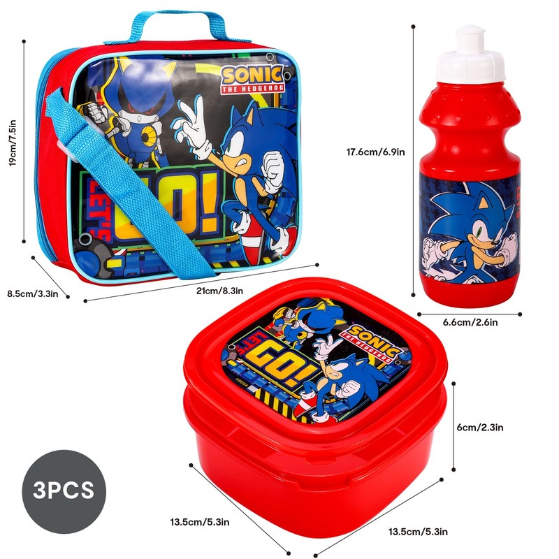 TDL Sonic Backpack & Sonic Lunch Box Set - Kids