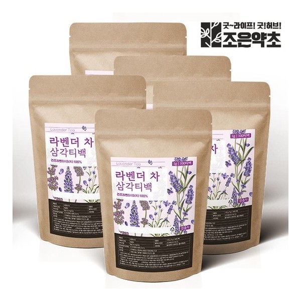 Joeun Herbal Medicine Lavender Lavender Tea Triangle Tea Bag 1g x 100 Tea Bags Large Capacity x 5 / 조은약초 라벤더 라벤더차 삼각티백 1g x 100티백 대용량 x 5