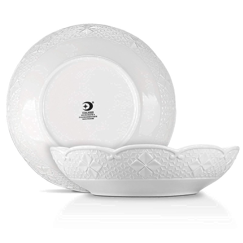 STAR MOON 27 Oz Ceramic Large Pasta Bowls, Elegant Vintage