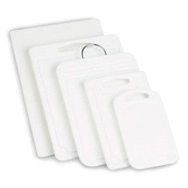 Grunwerg CB-610 Deluxe Polyethylene Cutting Board, White, 15 x 25 x 0.95 cm