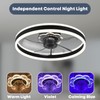Fszdorj Ceiling Fan with Light, Upgraded 20‘’ Low Profile Fan,