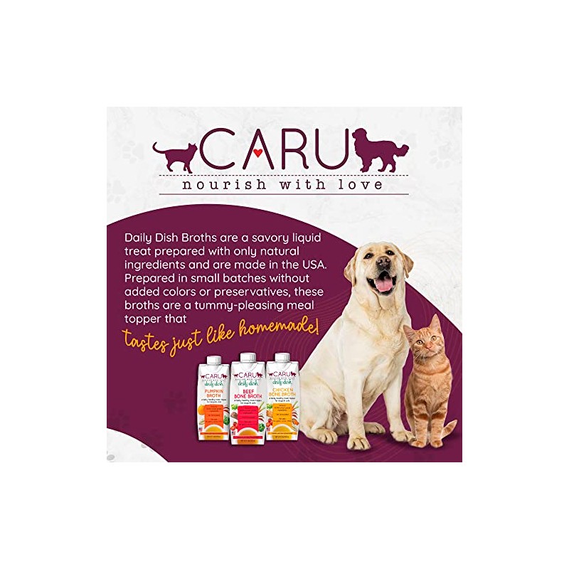 CARU - Daily Dish Pumpkin Broth Meal Topper for Dogs