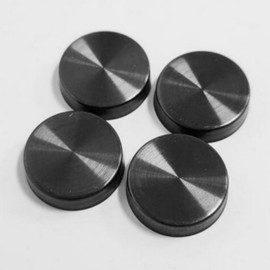 Stainless Steel Black Screw Caps (4 Pcs) - Safety Cover Lids Black 5ea