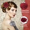 Sibba 4 Pieces Flower Hair Clips Corsage Rose Pin Brooch