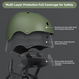 KORIMEFA Kids Bike Helmet Toddler Helmet for 2-13 Years Old Boys Girls Adjustable Skateboard Helmet Multi-Sports Lightweight Helmet Safety Protection Gear for BMX Cycling Skateboard Scooter