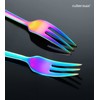 Dinner Fork sets,Rainbow Fork set 6-piece Stainless Steel Color Dessert