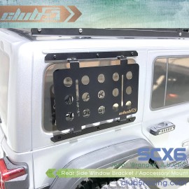 Club 5 Racing Scale Rear Side Window Bracket /Accessory Mount for Axial SCX6 Jeep JLU Wrangler