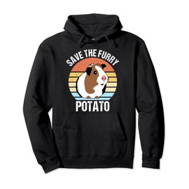 Save The Furry Potato Funny Guinea Pig Pullover Hoodie