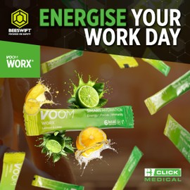 VOOM Worx Smart Hydration Lemon & Lime 2g Sachet Refill Bag (100 x 2g)