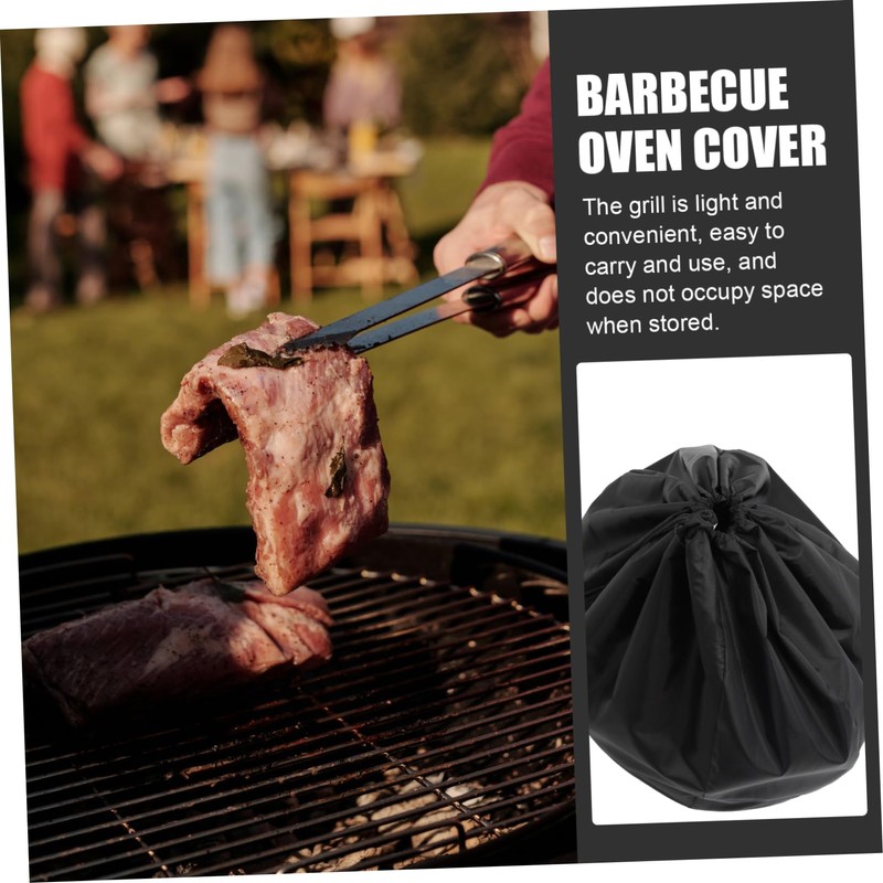 KONTONTY Portable Cover Lightweight Round Gas Grill Cover for Outdoor