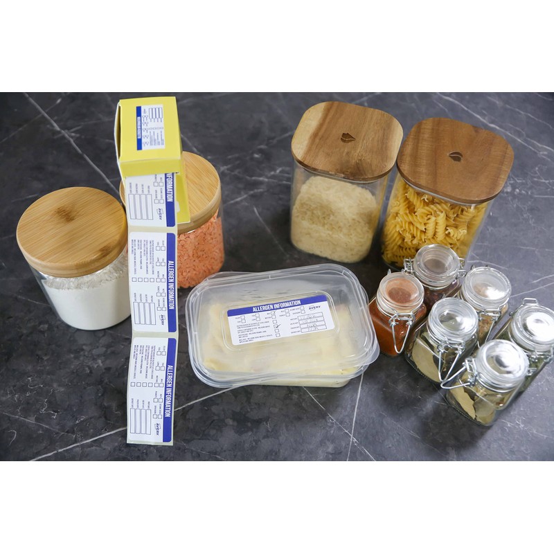 Avery Allergen Labels 98x40mm, 300 pcs roll Labels, Blue and