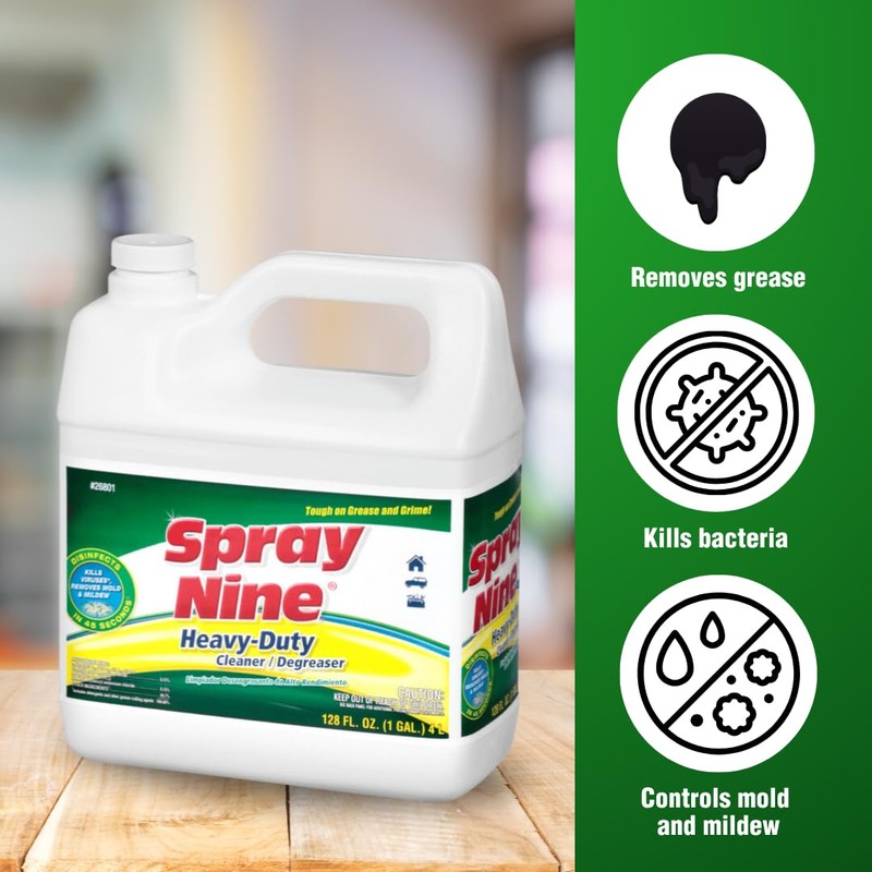 Spray Nine 26801-4PK Heavy Duty Cleaner, Degreaser & Disinfectant for