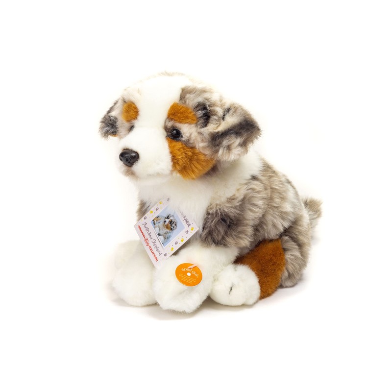 Teddy Hermann 91935 Hund Australian Shepherd Welpe 22 cm, Kuscheltier,