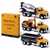 AIUAZA 1/50 Ratio Die-Cast Engineering Construction Vehicle, Dump Truck, Excavator,