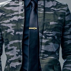 Tie Clips and Cufflinks Set for Men 18K Gold ColorJ Initial Suitable for French Cuff Shirt and Dress Shirt (Golden)