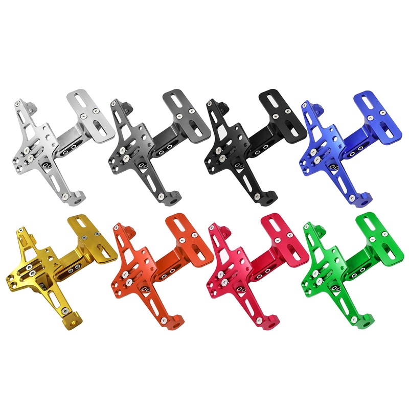 DIMITU Aluminum Motorcycle Rear License Plate Holder Adjustable License Plate
