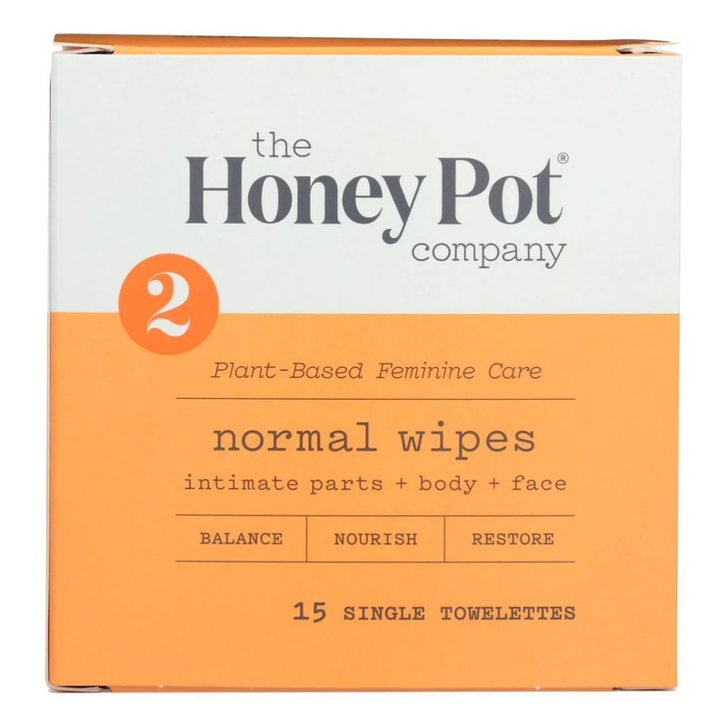 The Honey Pot - Toallitas íntimas Nrml Indv - 15