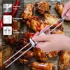 CMYK Barbecue Skewers, 6-Pack 13" Stainless Steel Grilling Skewers with