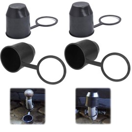 Cover for Towing Hitch, 4 Pieces Towing Hitch Cover Cap, Towing Hitch Protective Cap, Dustproof and Waterproof, Universal Ball Cover, for Car, Motorhome