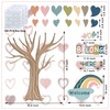 Classroom Tree Bulletin Board Decorations Boho Heart Tree Paper Cutouts
