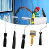 5 Pieces Fiberglass Roller Tools Kit,Aluminum Head Fiberglass Laminating Rollers