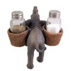 Spice Carrying Elephant Salt and Pepper Shaker Holder 4 3/4